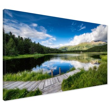 Obraz na płótnie - jezioro, góry, lasy