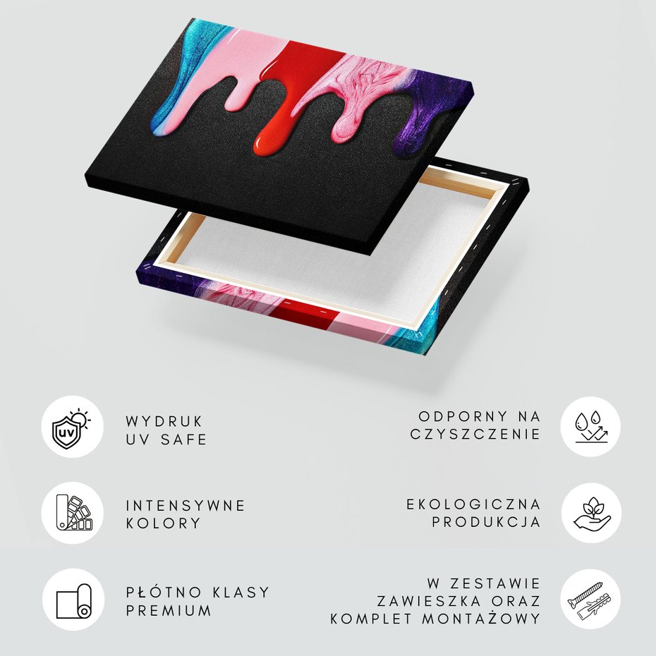 Obraz na płótnie - lakier do paznokci, abstrakcja, kolory