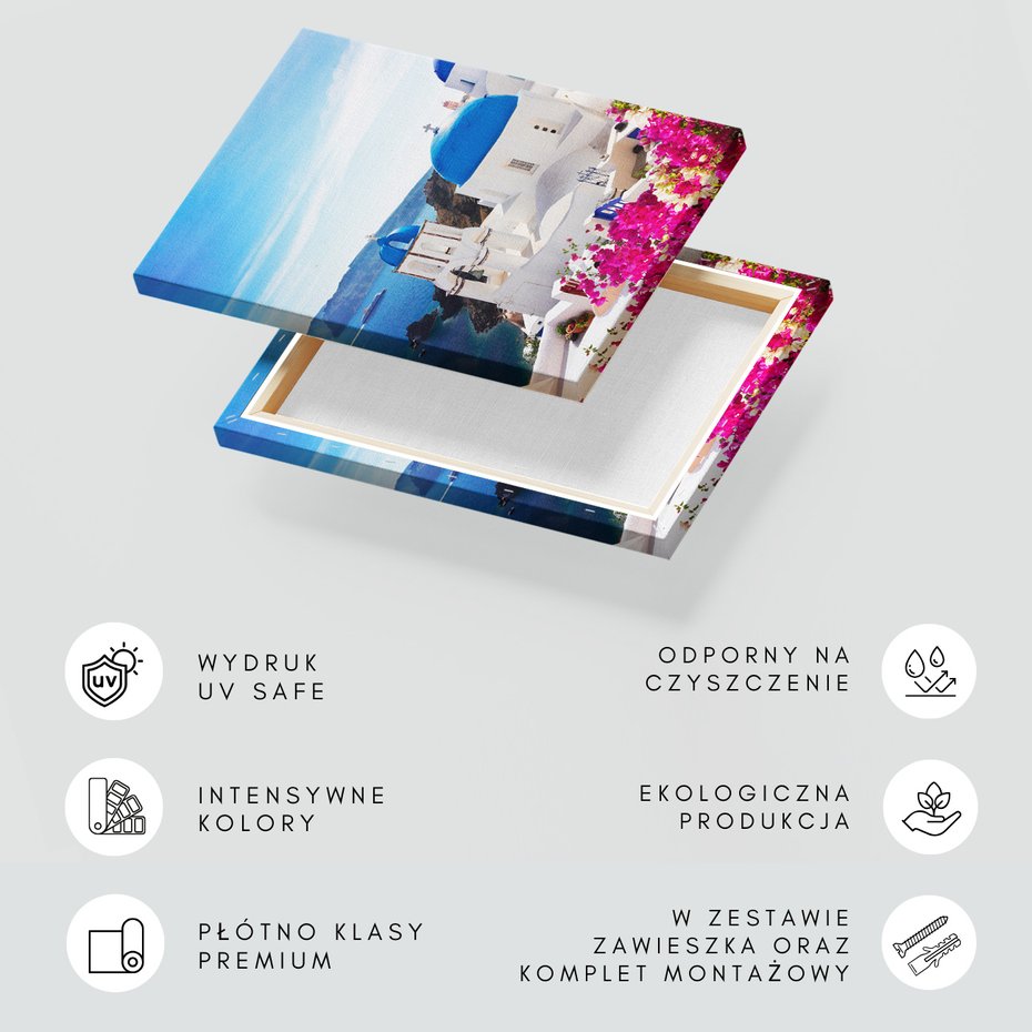 Obraz na płótnie - Santorini, Grecja, morze