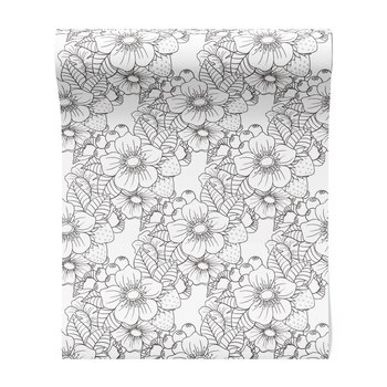 Tapeta - kwiaty, liście, jagody