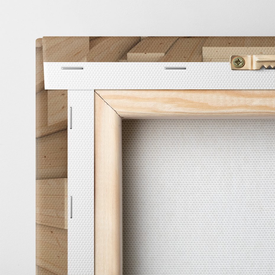 Obraz na płótnie - drewno, tunel, abstrakcja