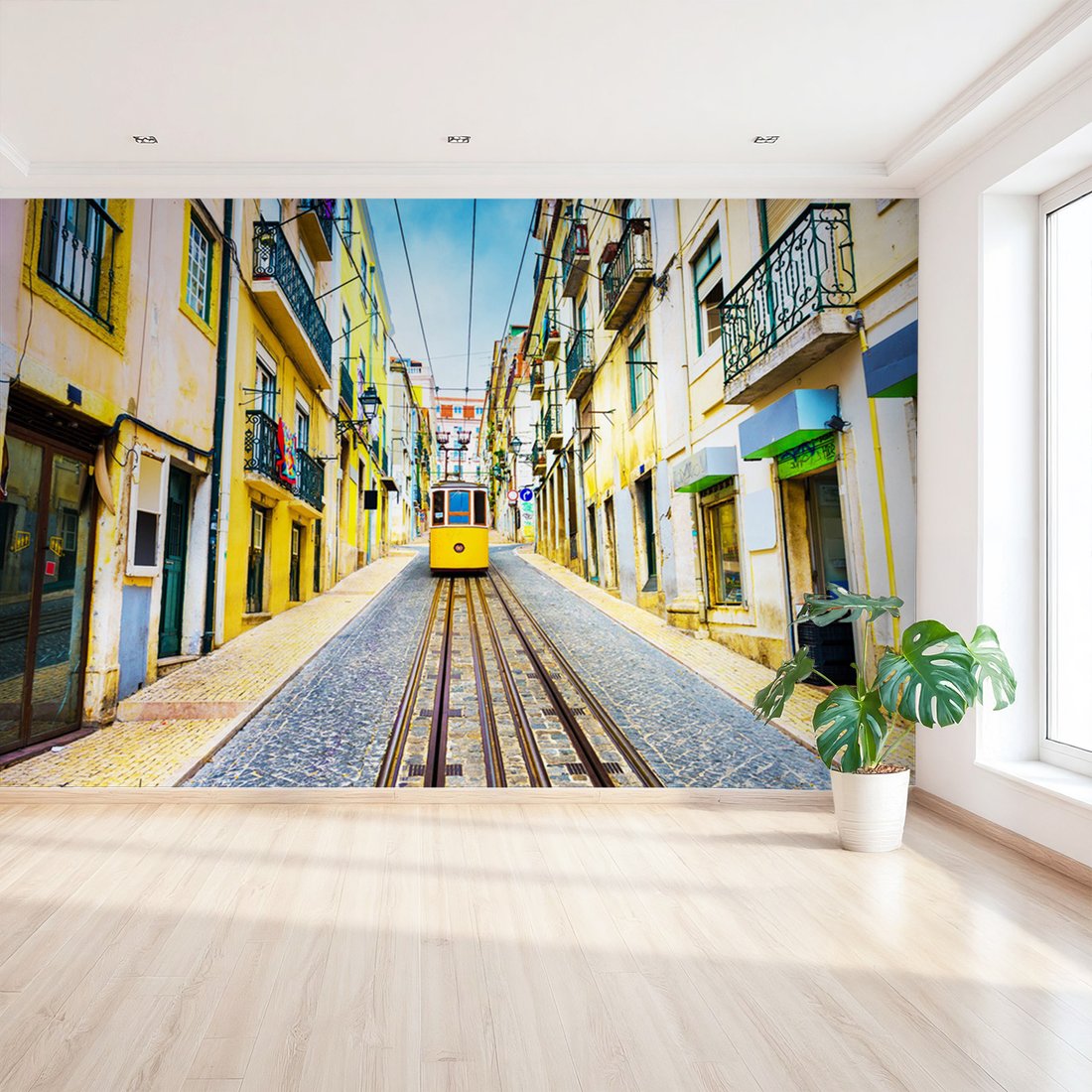 Fototapeta - ulica, miasto, tramwaj