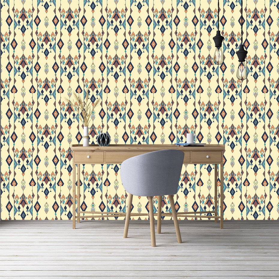 Tapeta - romby, trójkąty, linie