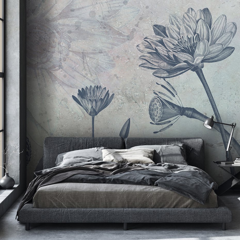 Fototapeta - loft, kwiaty, lilie