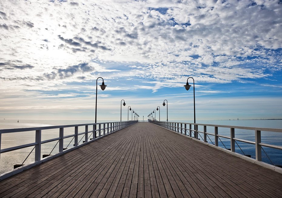 Fototapeta - molo, morze, niebo