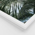 Zestaw obrazy w ramie, plakaty - liście,palmy,tropikalne - rama biała