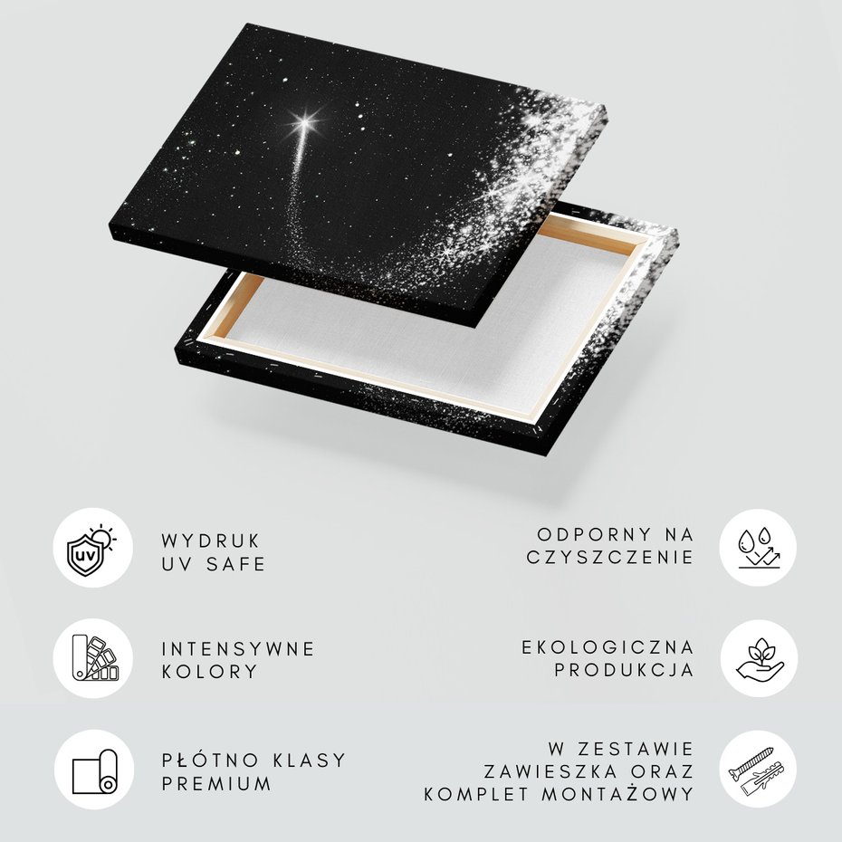 Obraz na płótnie - gwiazda, przestrzeń, noc