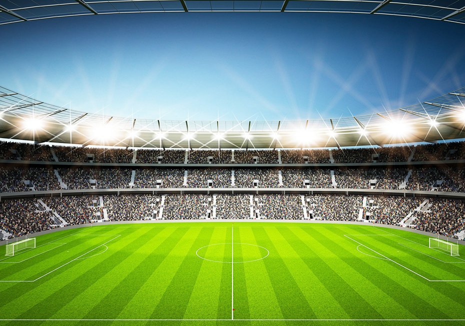 Fototapeta - stadion, piłka nożna, kibice