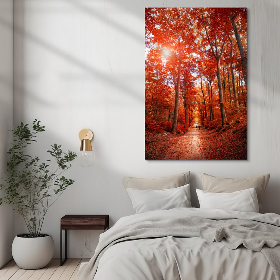 Obraz na płótnie - las, jesień, drzewa