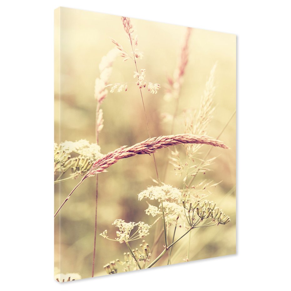 Obraz na płótnie - trawa, kwiaty, natura