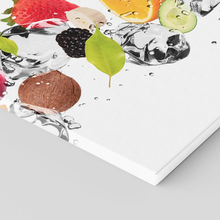 Obraz na płótnie - owoce, lód, świeżość