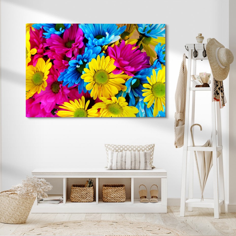 Obraz na płótnie - kwiaty, kolorowe, bukiet