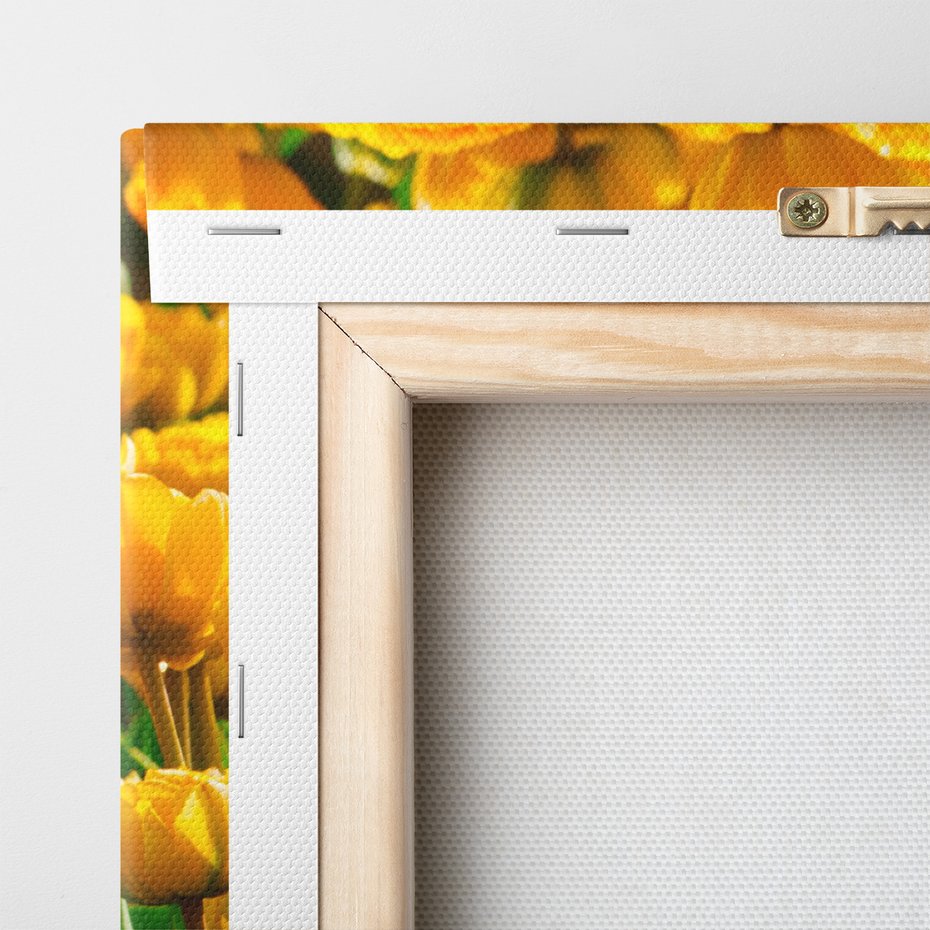 Obraz na płótnie - tulipany, kwiaty, żółty