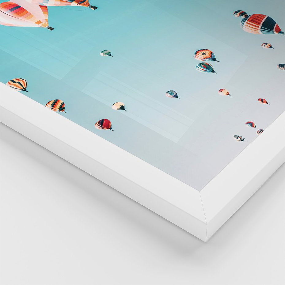 Zestaw obrazy w ramie, plakaty - podróże, plaża, wakacje - rama biała