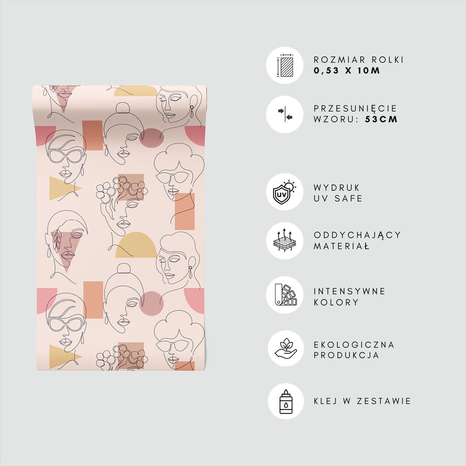 Tapeta - twarz, portret, geometria