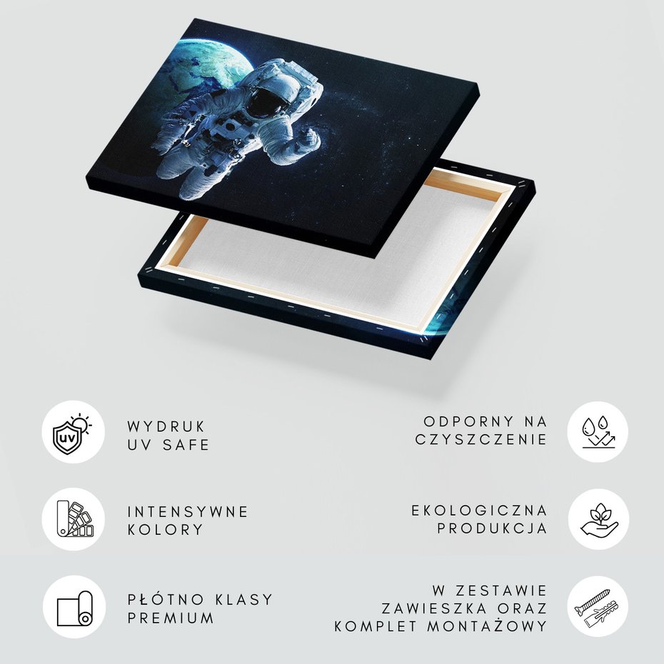 Obraz na płótnie - kosmos, przestrzeń, astronauta