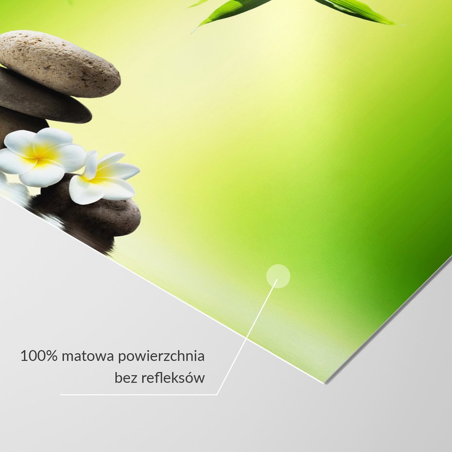 Fototapeta - bambus, kwiaty, kamienie