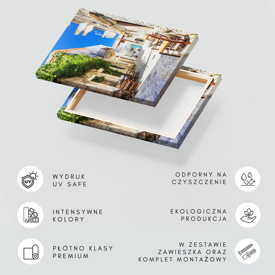 Obraz na płótnie - uliczka, miasto, Grecja