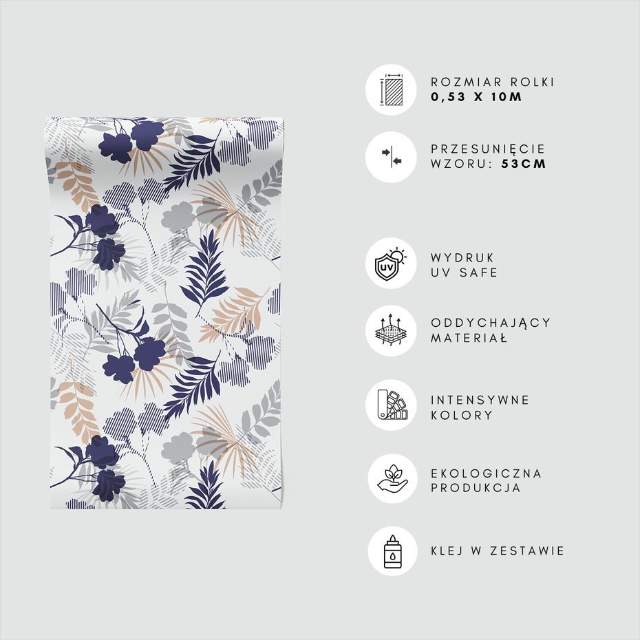 Tapeta - kwiaty, liście, tło