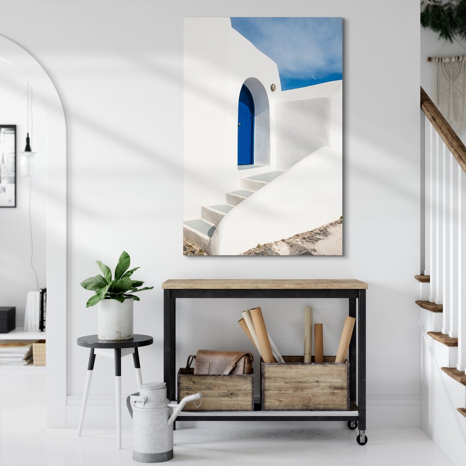 Obraz na płótnie - architektura, drzwi, schody