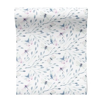 Tapeta - motyle, ważki, liście