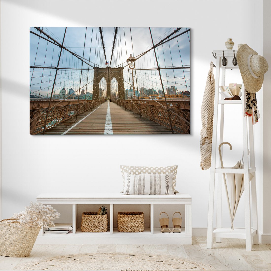 Obraz na płótnie - most, miasto, brooklyn