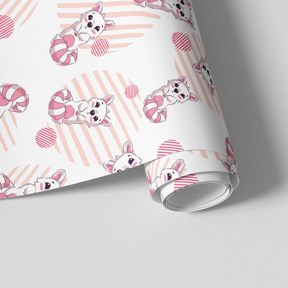 Tapeta - dziecięca, lisek, ogon,