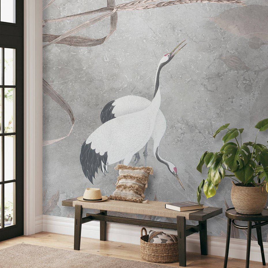 Fototapeta - loft, żurawie, ptaki