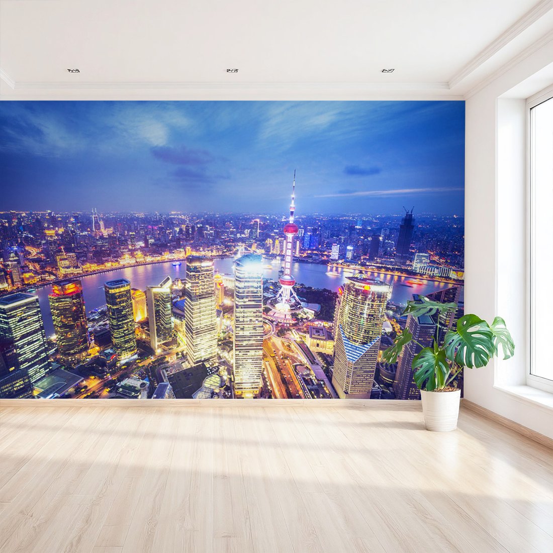 Fototapeta - miasto, noc, panorama