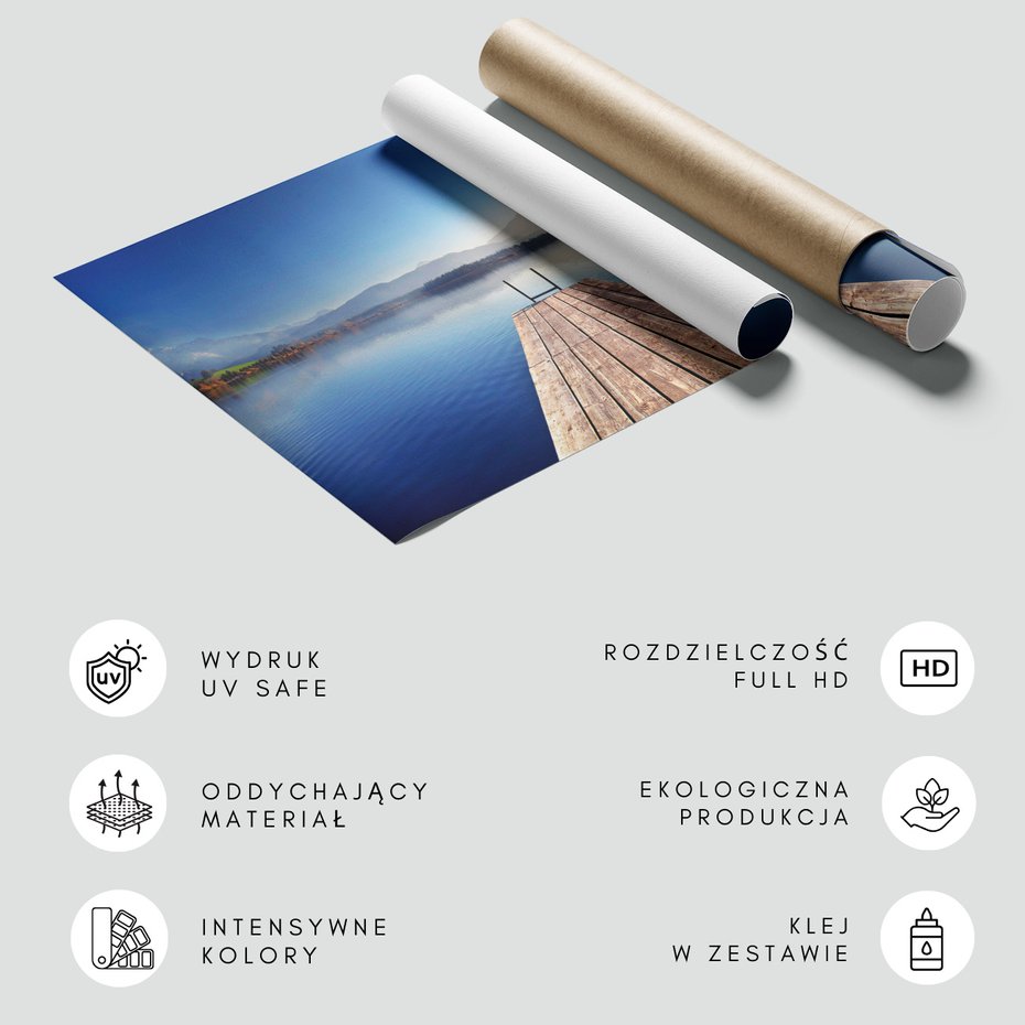 Fototapeta - jezioro, góry, pomost