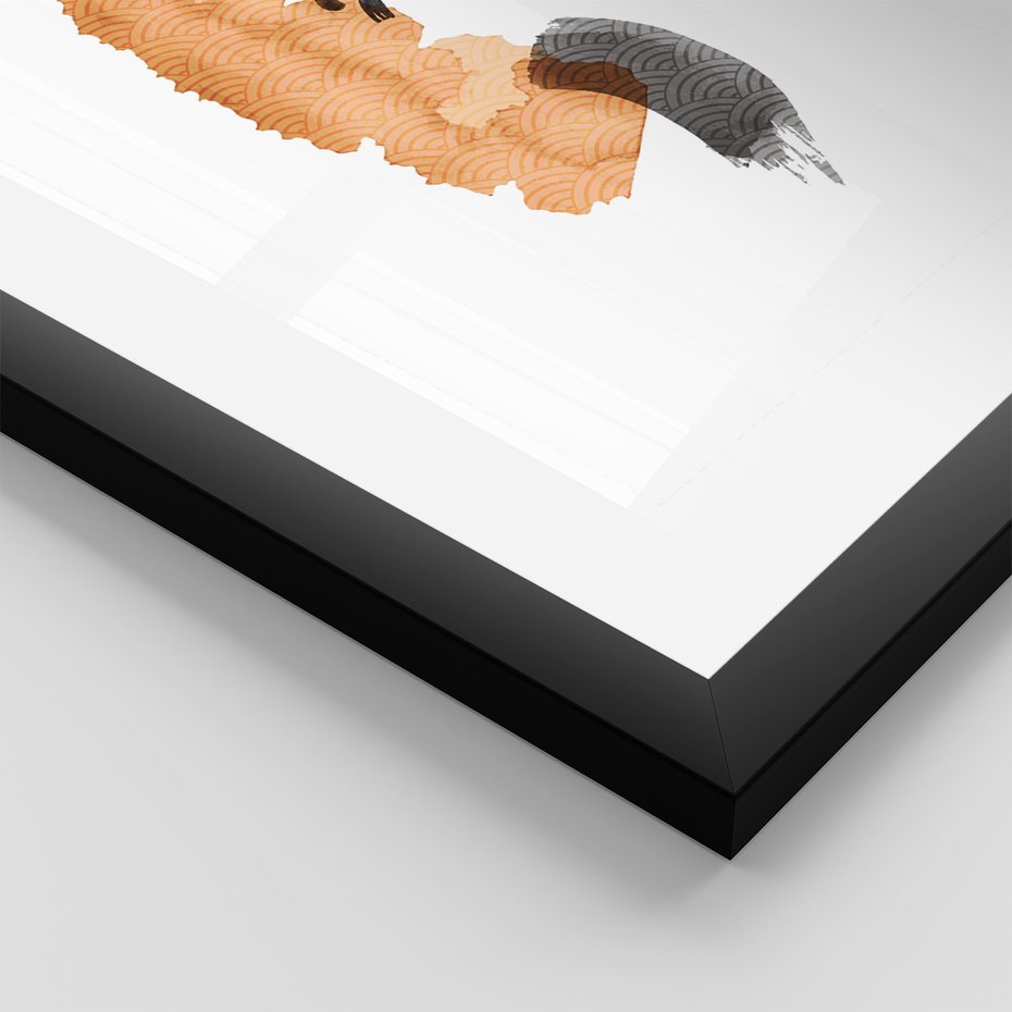 Zestaw obrazy w ramie, plakaty - abstrakcja, geometryczne, kształty - rama czarna