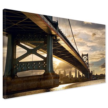 Obraz na płótnie - most, miasto, rzeka