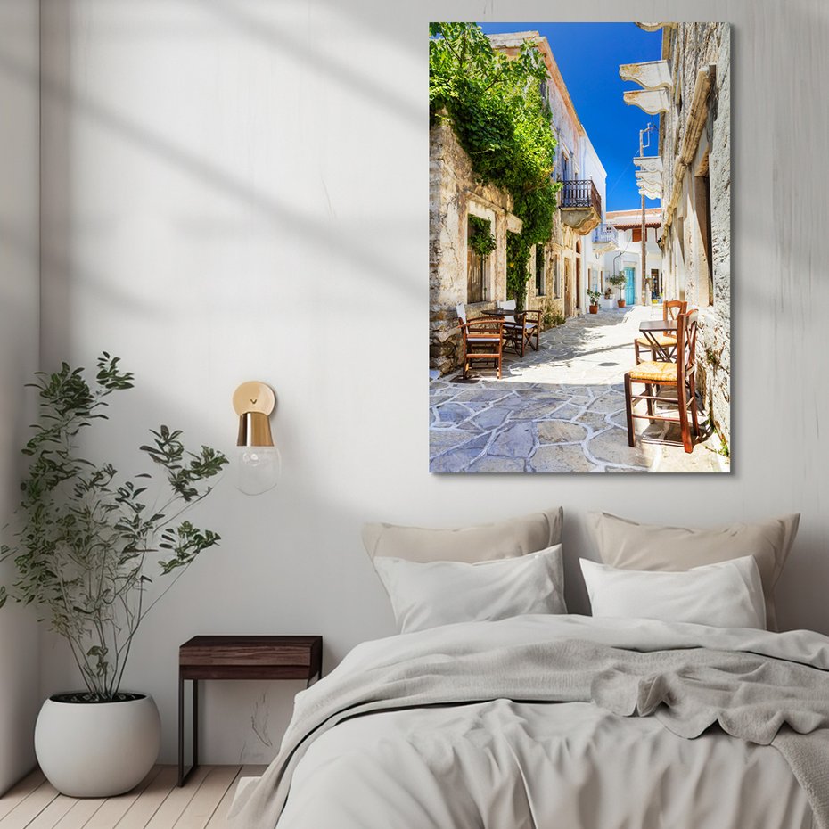 Obraz na płótnie - uliczka, miasto, Grecja