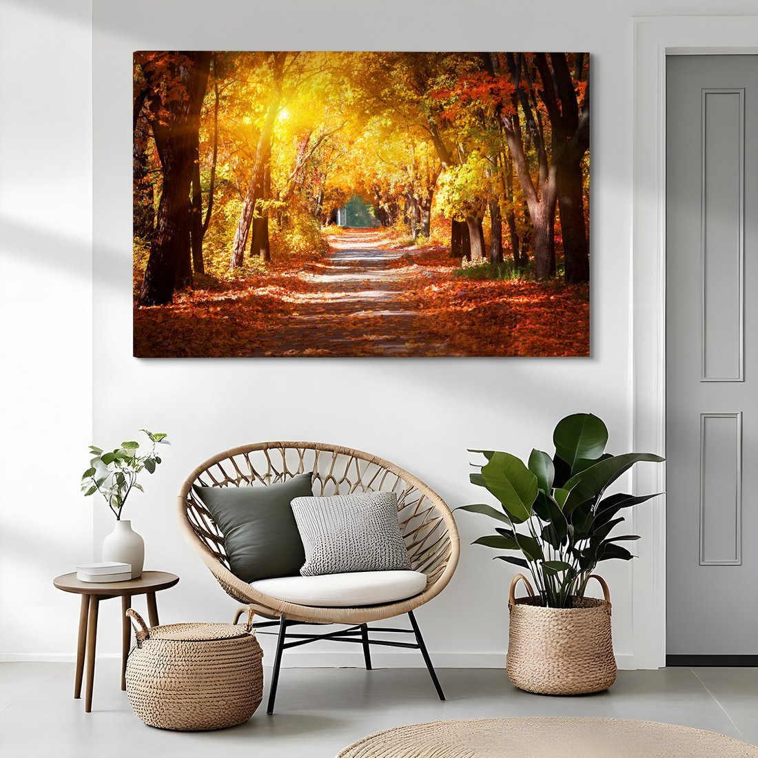 Obraz na płótnie - jesień, liście, drzewa