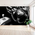 Fototapeta - ferrari, kierownica, wnętrze
