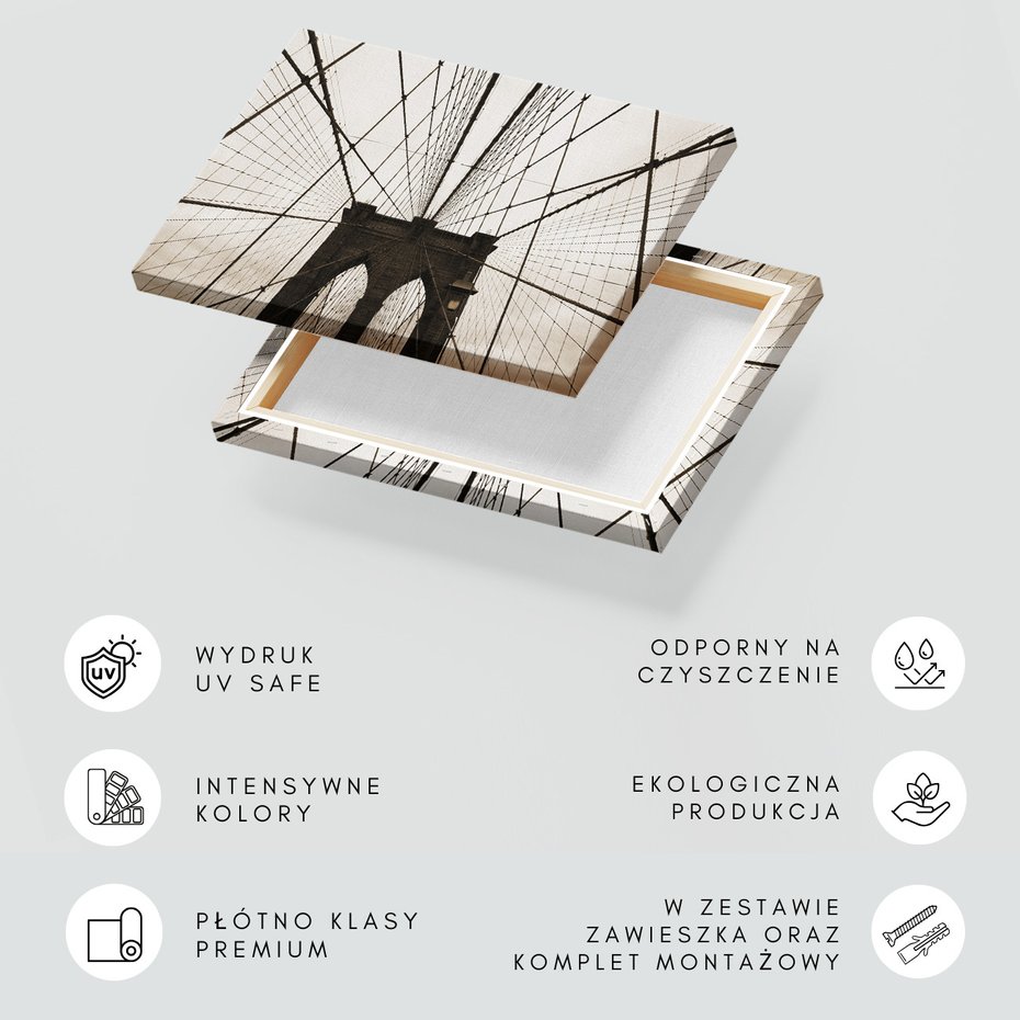 Obraz na płótnie - most, architektura, liny