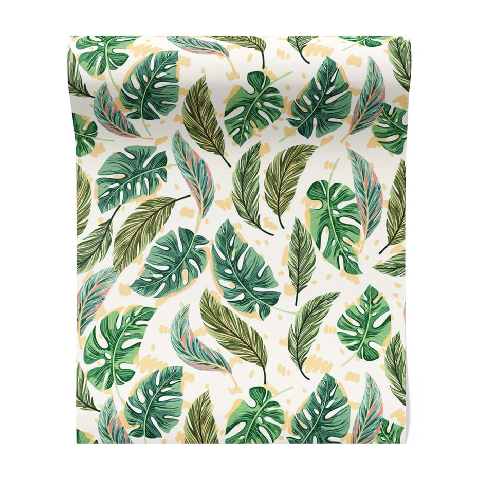 Tapeta - liście, monstera, wzór