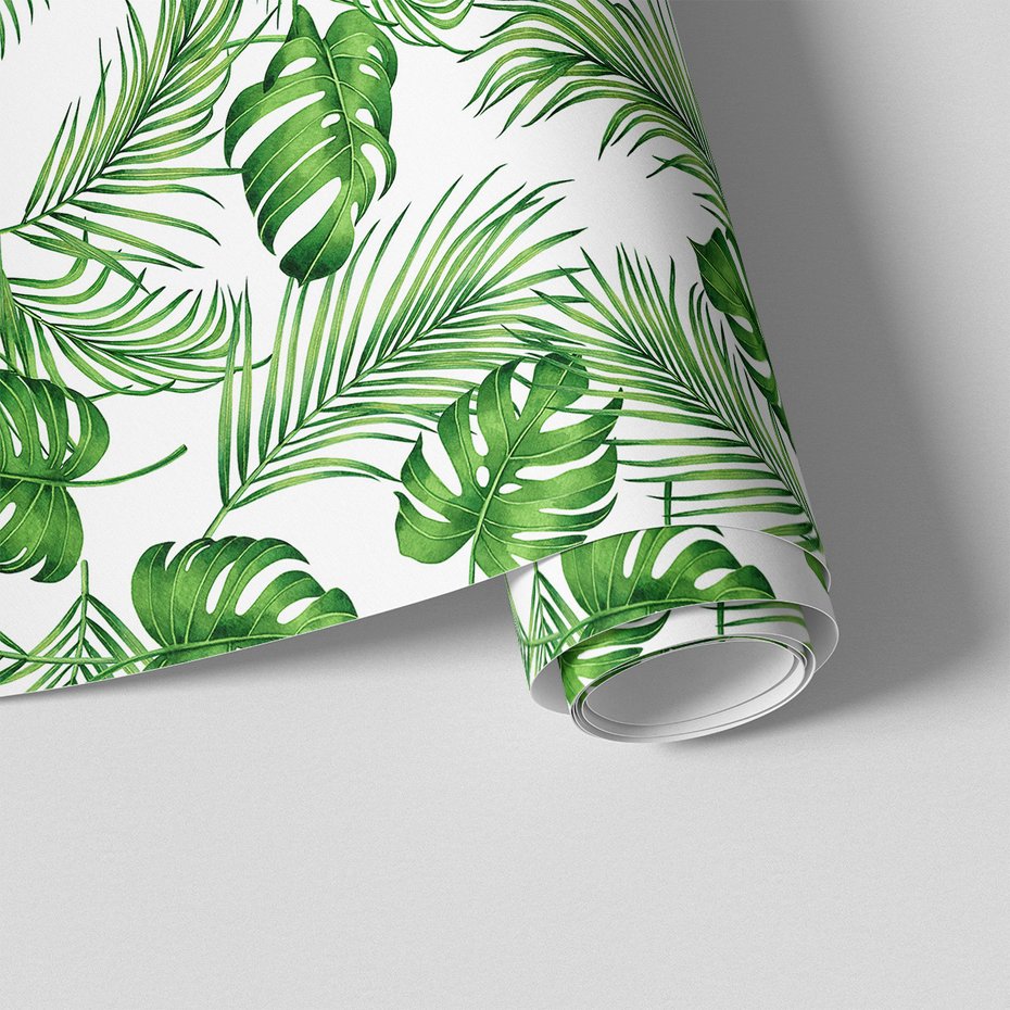Tapeta - liście, monstera, palmy