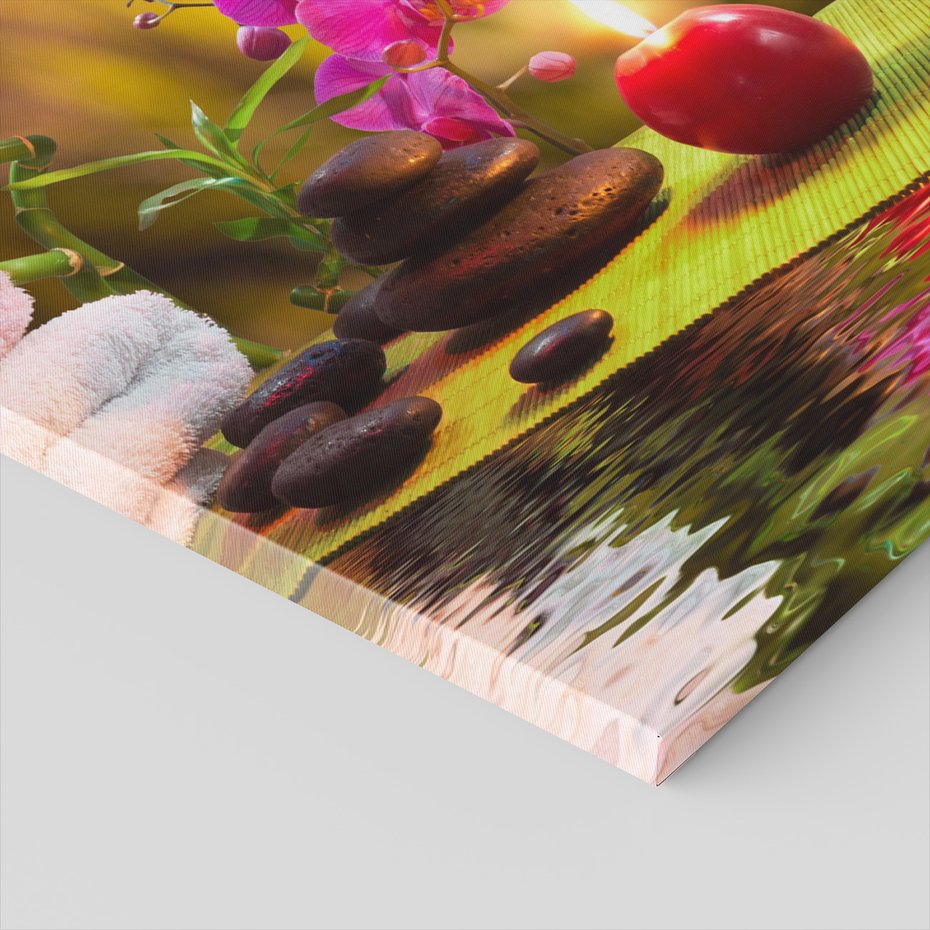 Obraz na płótnie - spa, relaks, kwiaty