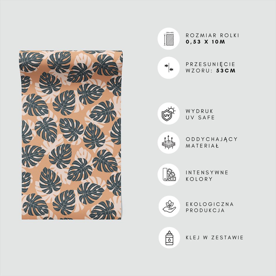 Tapeta - liście, monstera, tło