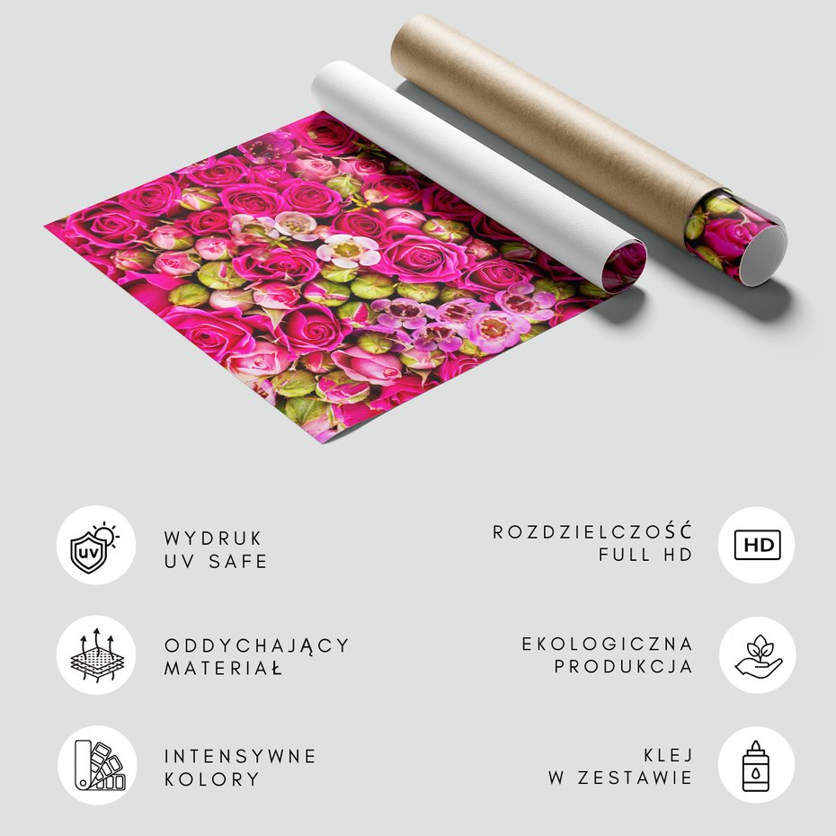 Fototapeta - róże, kwiaty, pąki