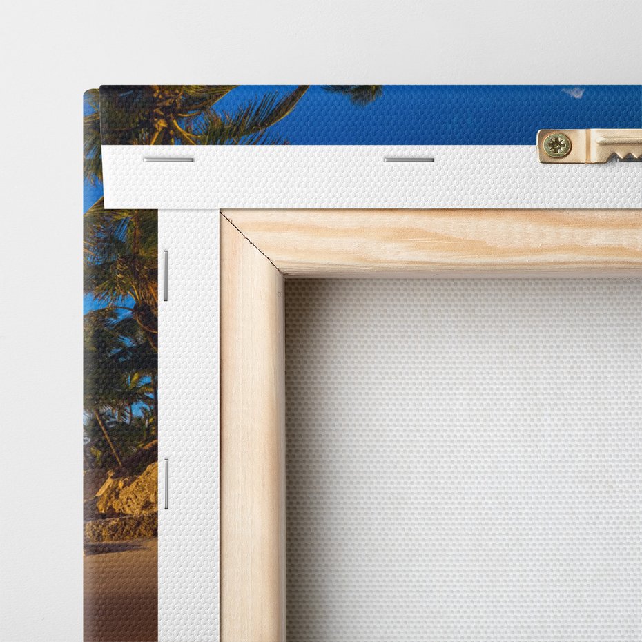 Obraz na płótnie - plaża, morze, palmy