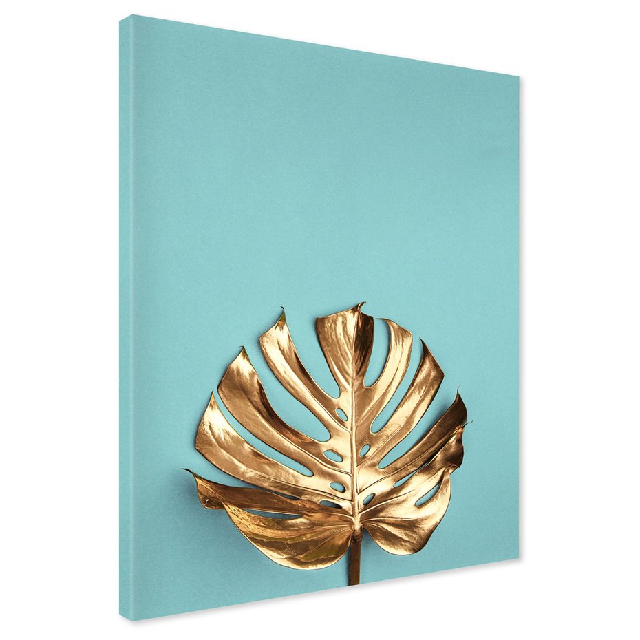 Obraz na płótnie - liść, złoto, abstrakcja