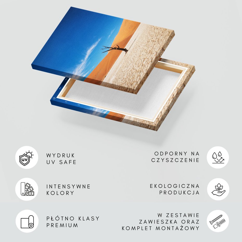 Obraz na płótnie - krajobraz, pustynia, drzewo