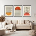 Zestaw obrazy w ramie, plakaty - abstrakcja, minimalizm, wzory - rama czarna