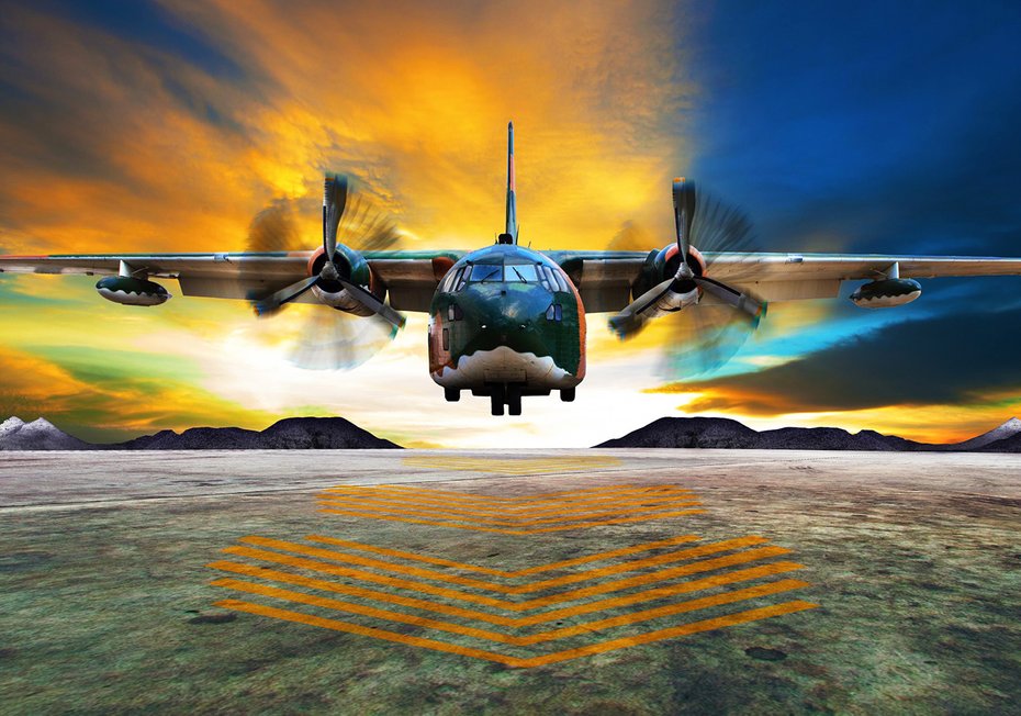 Fototapeta - samolot, start, niebo