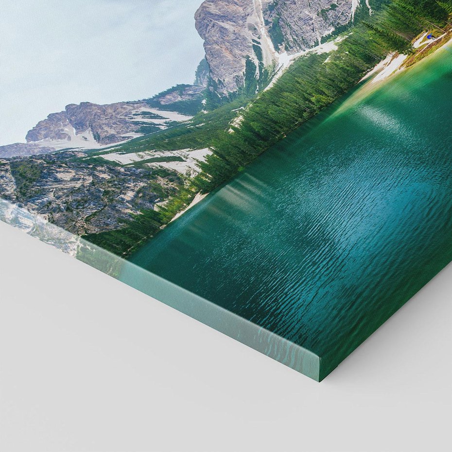 Obraz na płótnie - góry, jezioro, las