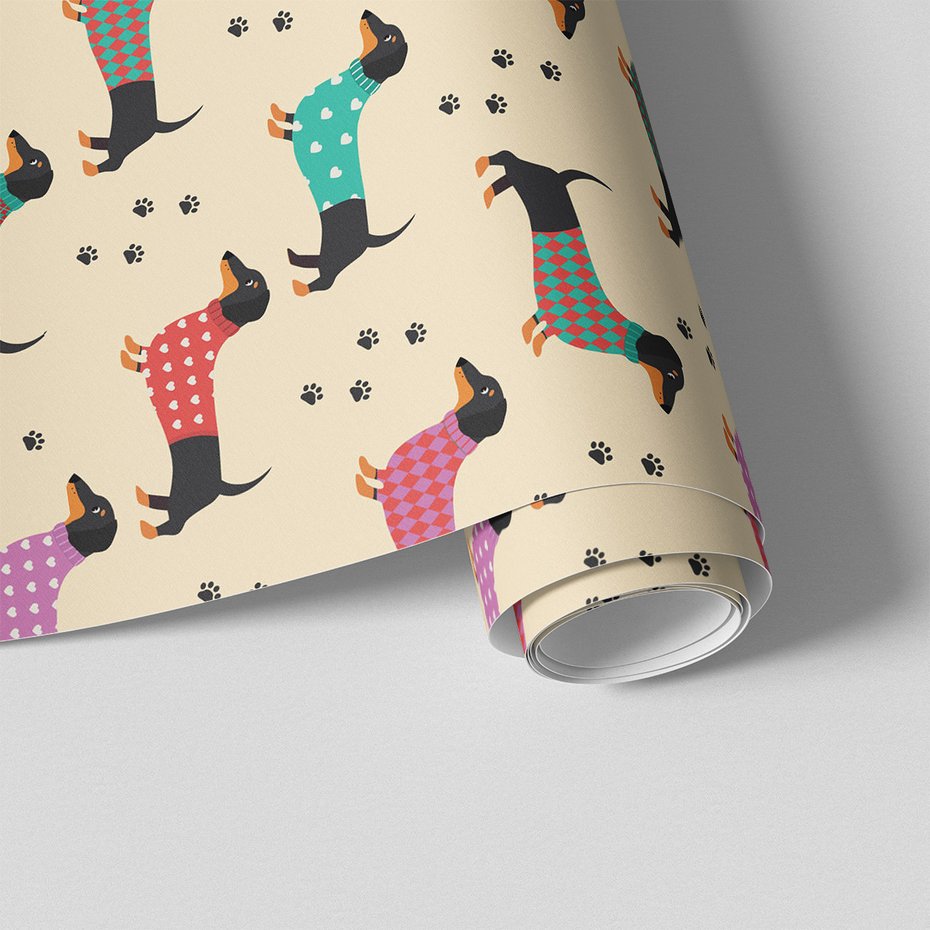 Tapeta - dziecięca, pies, ubranie, wzór