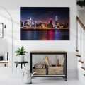 Obraz na płótnie - miasto, noc, budynki