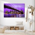 Obraz na płótnie - most, miasto, noc